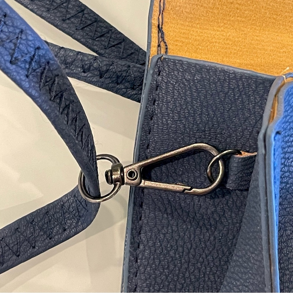 Small Blue Crossbody / Clutch Bag Purse - Picture 5 of 8